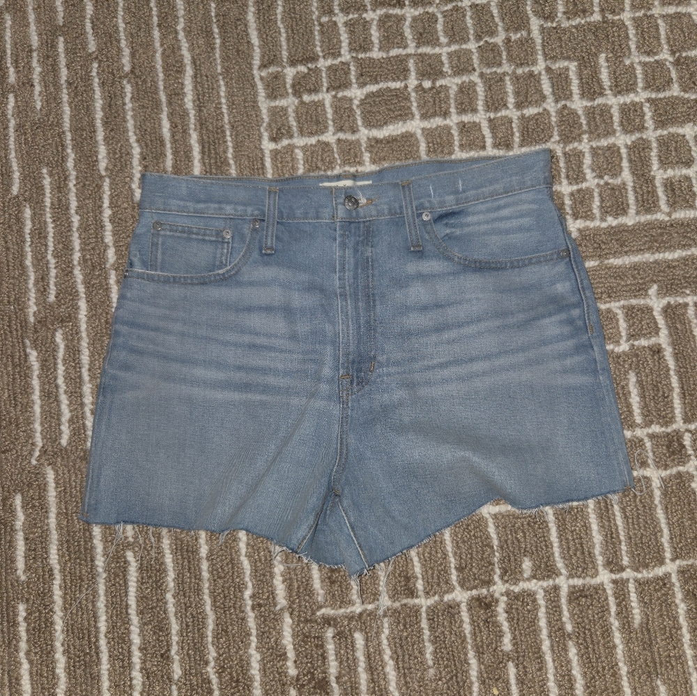 Madewell Light Blue Denim with Tan Stitching